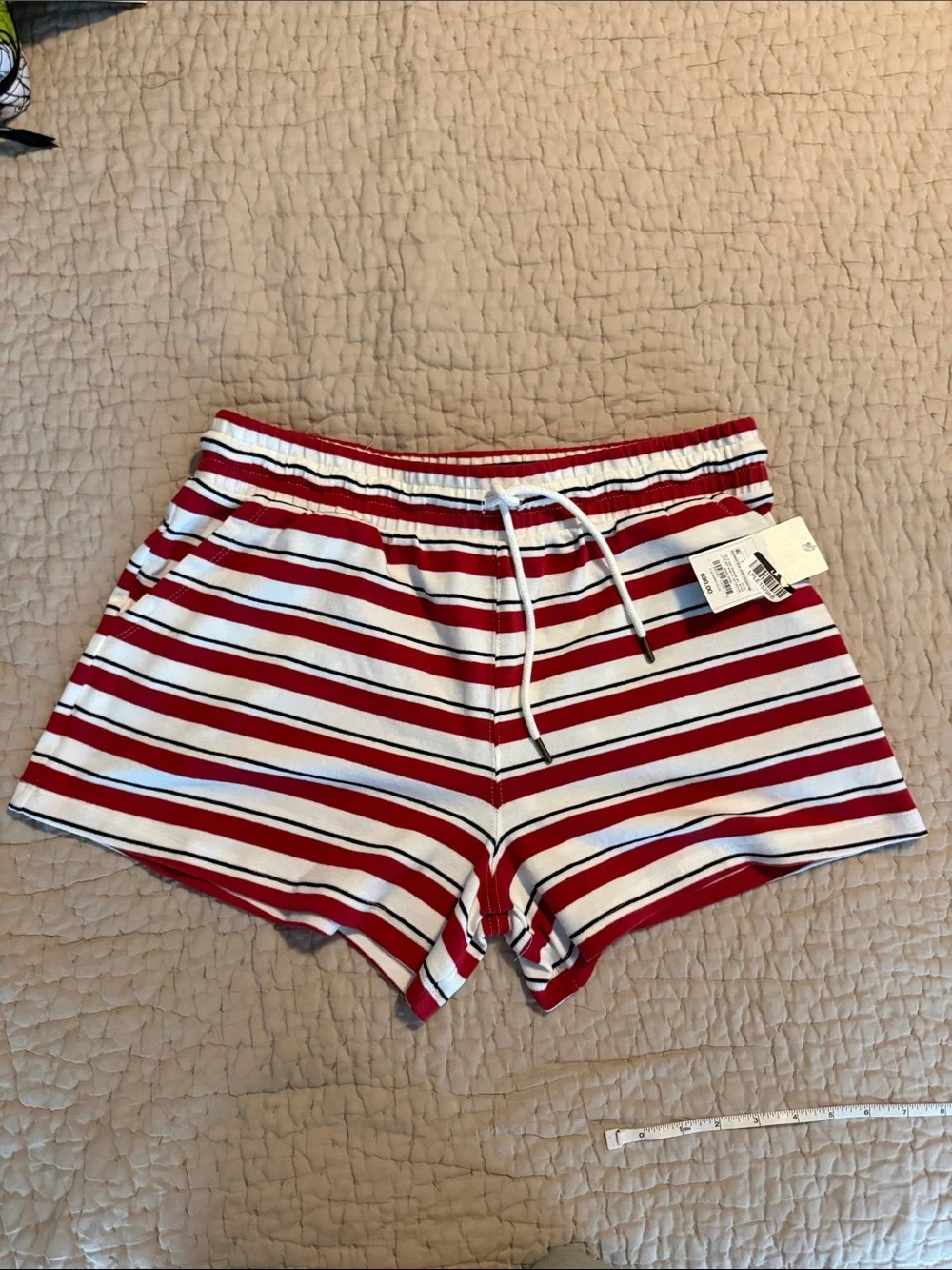 Parke for Target Red & White Striped Women’s Athletic Drawstring Shorts